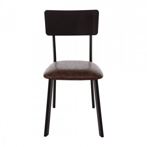 Bolero Metal &amp PU Side Chair Vintage Mocha Pack of 4