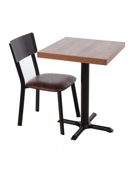 Bolero Metal &amp PU Side Chair Vintage Mocha Pack of 4