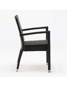 Bolero Wicker Armchair Charcoal (Pack of 4) 2