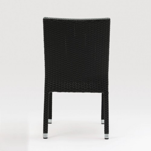 Bolero Wicker Side Chair Charcoal (Pack of 4)