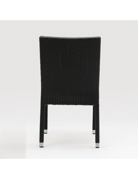 Bolero Wicker Side Chair Charcoal (Pack of 4)