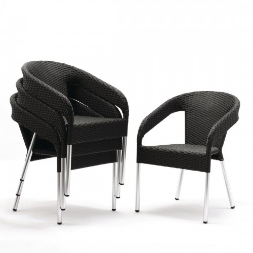Bolero Wicker Wraparound Bistro Chair (Pack of 4)