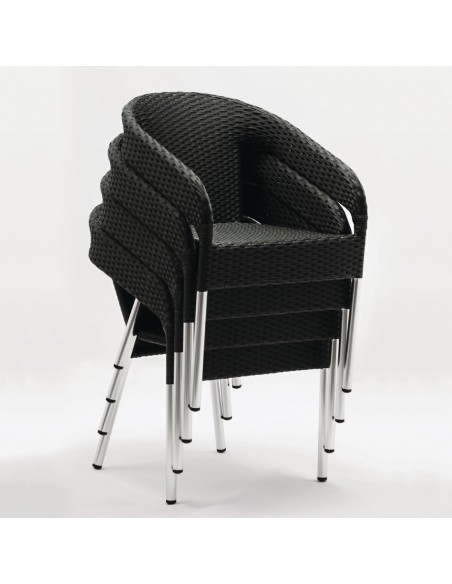 Bolero Wicker Wraparound Bistro Chair (Pack of 4)