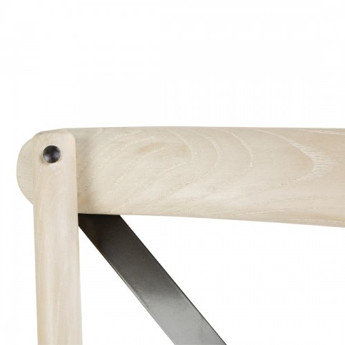Bolero Wooden Dining Chair with Metal Cross Backrest