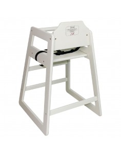 Bolero Wooden High Chair Antique White Finish 2