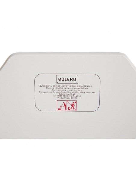 Bolero Wooden High Chair Antique White Finish