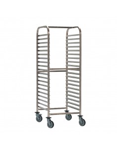 Bourgeat Double Gastronorm Racking Trolley 15 Shelves