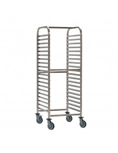 Bourgeat Double Gastronorm Racking Trolley 15 Shelves