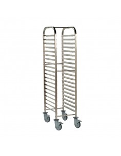 Bourgeat Full Gastronorm Racking Trolley 20 Shelves
