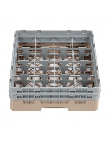 Cambro Camrack Beige 16 Compartments Max Glass Height 133mm