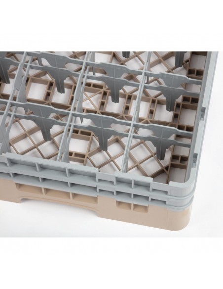 Cambro Camrack Beige 16 Compartments Max Glass Height 133mm