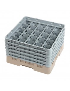 Cambro Camrack Beige 25 Compartments Max Glass Height 257mm