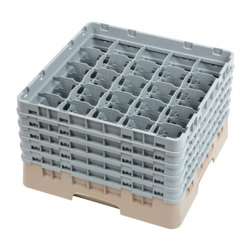 Cambro Camrack Beige 25 Compartments Max Glass Height 257mm