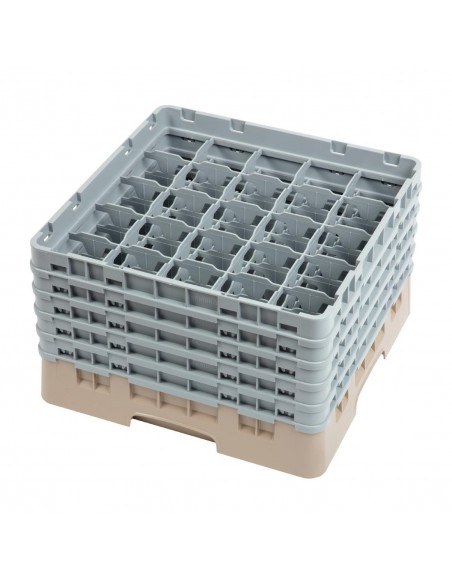 Cambro Camrack Beige 25 Compartments Max Glass Height 257mm