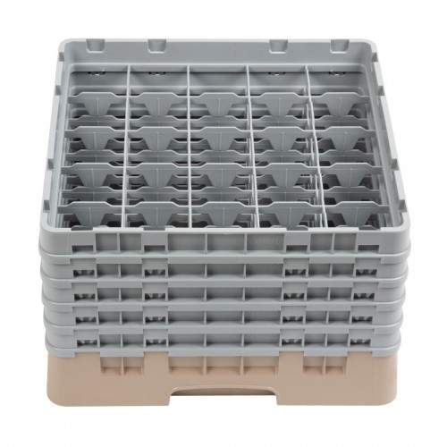 Cambro Camrack Beige 25 Compartments Max Glass Height 257mm