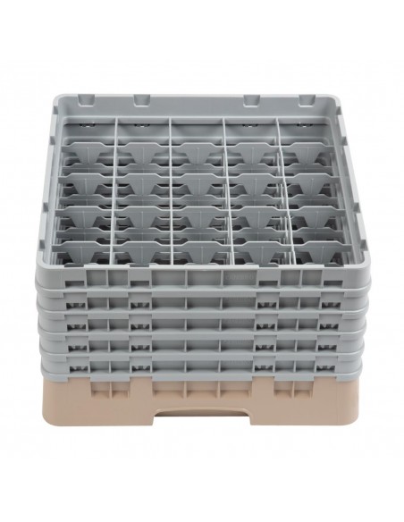 Cambro Camrack Beige 25 Compartments Max Glass Height 257mm