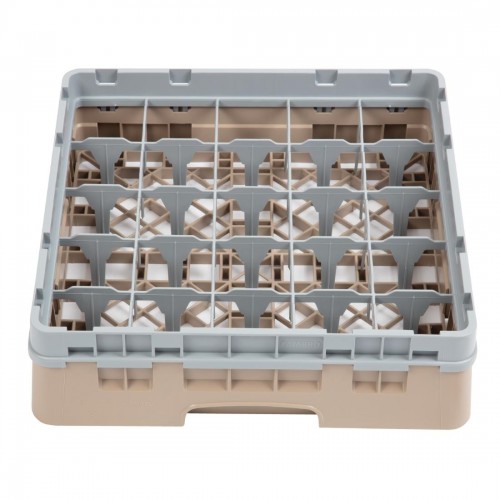 Cambro Camrack Beige 25 Compartments Max Glass Height 92mm