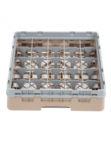 Cambro Camrack Beige 25 Compartments Max Glass Height 92mm