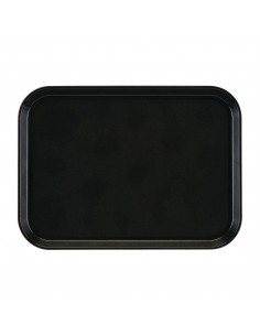 Cambro EpicTread Fibreglass Rectangular Non-Slip Tray Black 350mm