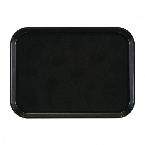 Cambro EpicTread Fibreglass Rectangular Non-Slip Tray Black 350mm