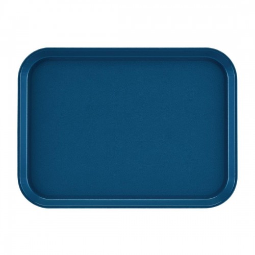 Cambro EpicTread Fibreglass Rectangular Non-Slip Tray Blue 350mm