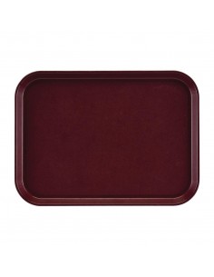 Cambro EpicTread Fibreglass Rectangular Non-Slip Tray Burgundy 415mm