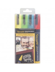 Securit Chalk Markers Four Pack Coloured