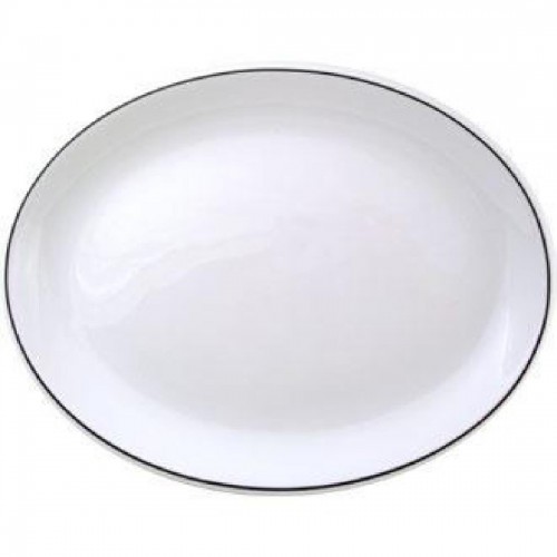 Churchill Black Line Oval Platters 202mm