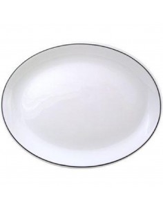 Churchill Black Line Oval Platters 254mm