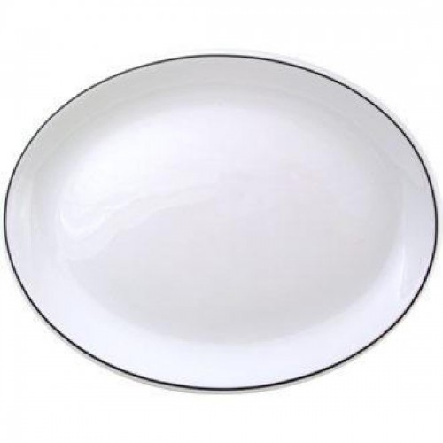 Churchill Black Line Oval Platters 305mm