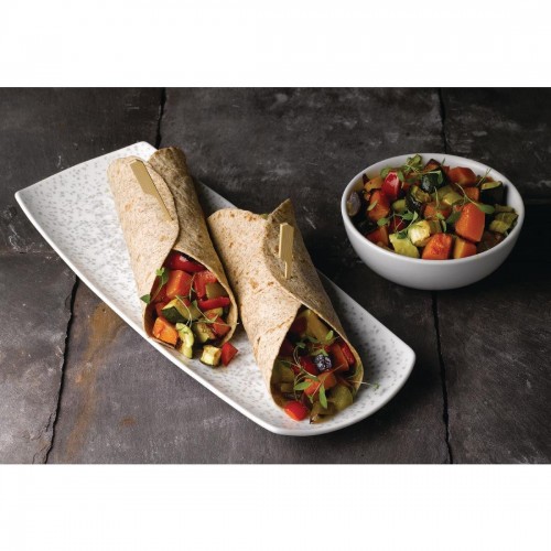 Churchill Menu Shades Caldera Rectangular Plates Chalk White 140