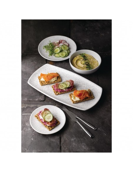 Churchill Menu Shades Caldera Rectangular Plates Chalk White 190