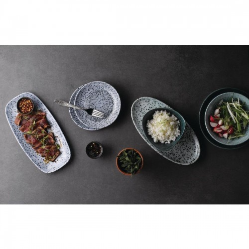 Churchill Mineral Oblong Chef Plate Blue 189 x 355mm