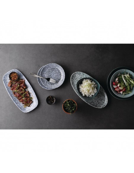 Churchill Mineral Oblong Chef Plate Blue 189 x 355mm