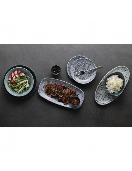 Churchill Mineral Oblong Chef Plate Blue 189 x 355mm