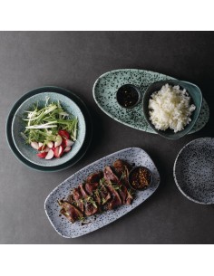 Churchill Mineral Oblong Chef Plates Blue 153 x 398mm 2