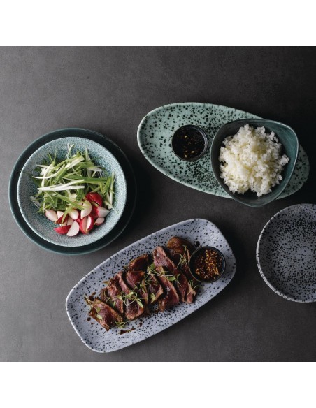 Churchill Mineral Oblong Chef Plates Blue 153 x 398mm