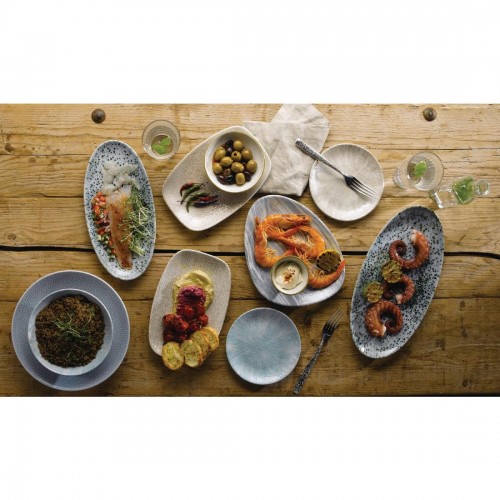 Churchill Mineral Oval Chef Plates Blue 150 x 299mm