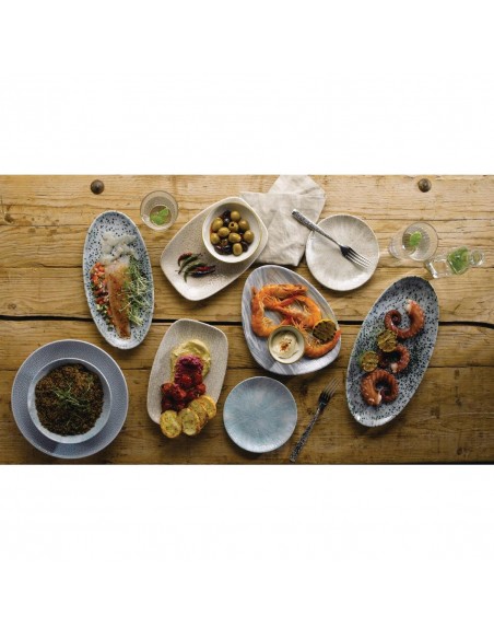 Churchill Mineral Oval Chef Plates Blue 173 x 347mm