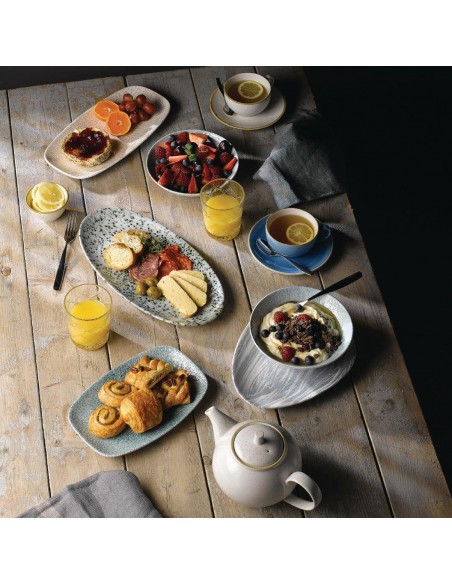 Churchill Mineral Oval Chef Plates Green 173 x 347mm