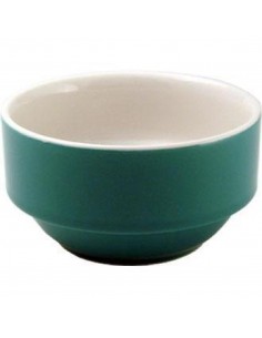 Churchill New Horizons Colour Glaze Consomme Bowls Green 105mm