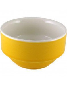 Churchill New Horizons Colour Glaze Consomme Bowls Yellow 105mm