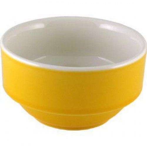 Churchill New Horizons Colour Glaze Consomme Bowls Yellow 105mm