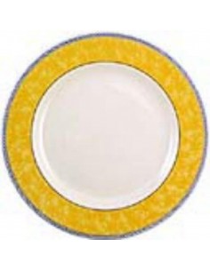 Churchill New Horizons Marble Border Classic Plates Yellow 165mm