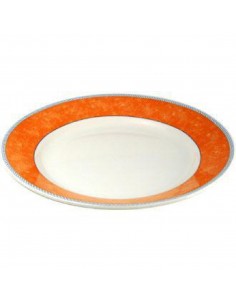 Churchill New Horizons Marble Border Mediterranean Dishes Orange 252mm