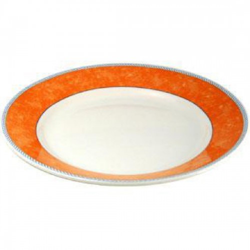 Churchill New Horizons Marble Border Mediterranean Dishes Orange 252mm