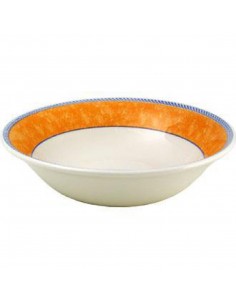 Churchill New Horizons Marble Border Oatmeal Bowls Orange 150mm