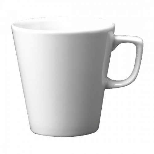 Churchill Plain Whiteware Cafe Latte Mugs 340ml