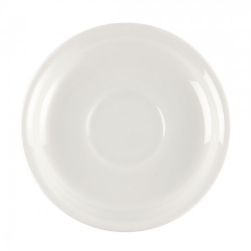 Churchill Plain Whiteware Small Saucers 140mm