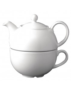 Churchill Plain Whiteware Teapots 370ml